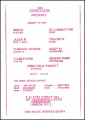 Xstacy, 1 May 88