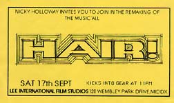 Hair (yellow), 17 Sep 88