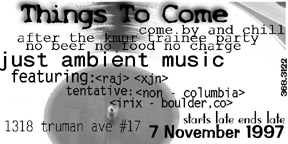 Things To Come Flyer